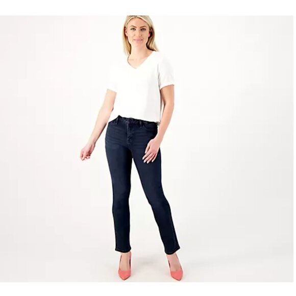 Laurie Felt Women Pants Jeans Petite 4P Forever Denim Relaxed True Blue A471803 - Picture 3 of 7